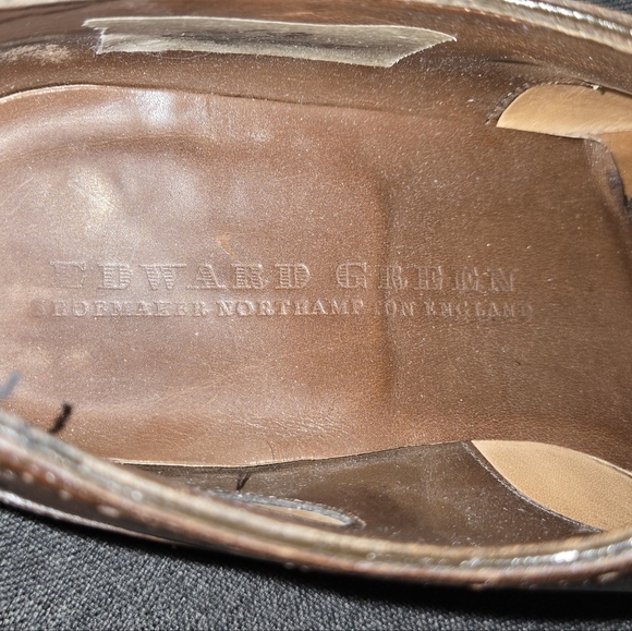 Edward Green Brown Leather Brogues | Size 7.5 #N11 - Picture 4 of 4
